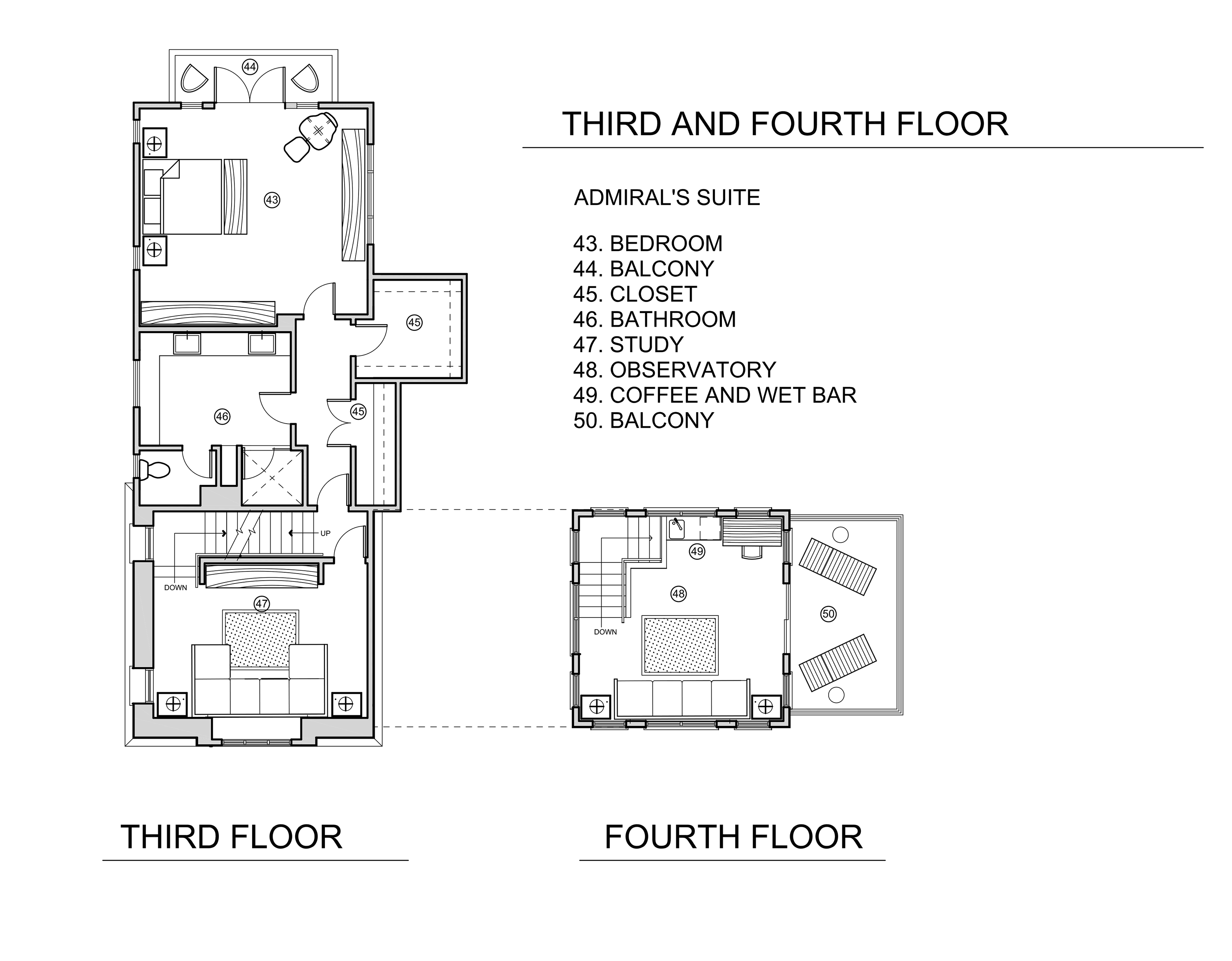 Strum Island Floor Plan Third Fourth Floor